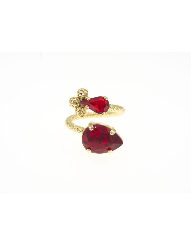 Contrariè Dewdrop Ring - Ruby by Monnaluna Florence - Italy
