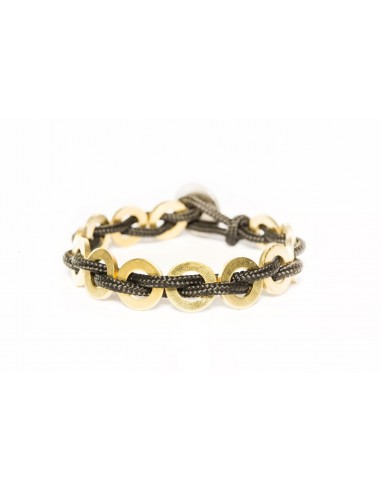 Flatmoon bracelet Dark Brown - Brass made by Svitati by Sara Rizzardi