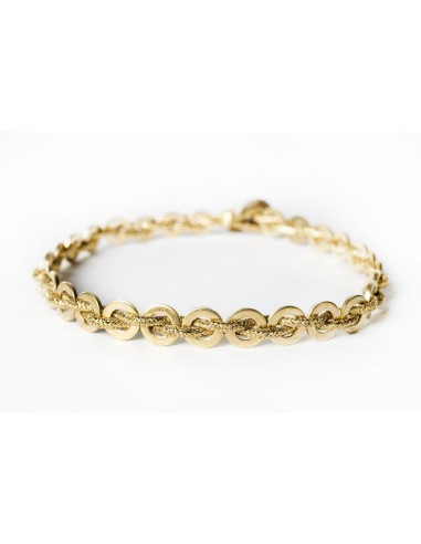 Flatmoon Lamè Gold Necklace - Brass made by Svitati by Sara Rizzardi