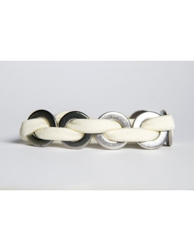 Maxi bracelet White - Lycra/Inox made by Svitati by Sara Rizzardi