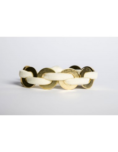 Maxi White Bracelet - Lycra / Brass made by Svitati by Sara Rizzardi