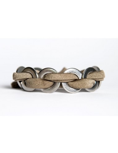 Maxi bracelet Taupe - Lycra/Inox made by Svitati by Sara Rizzardi