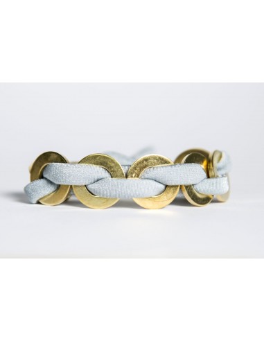 Maxi Silver Bracelet - Lycra / Brass made by Svitati by Sara Rizzardi