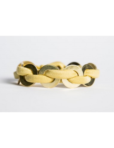 Yellow Maxi Bracelet - Silk / Brass made by unscrewed by Sara Rizzardi