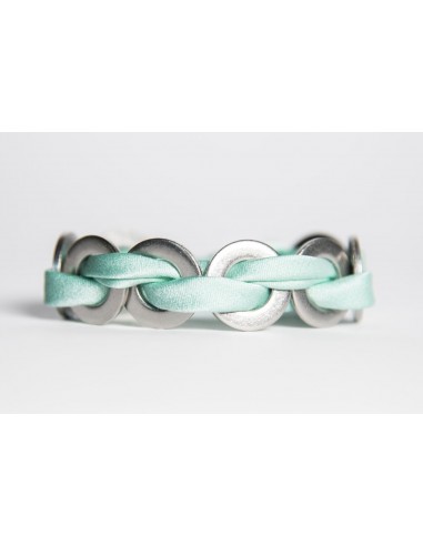 Maxi Water Green - Silk / Stainless Steel Bracelet made by Svitati by Sara Rizzardi