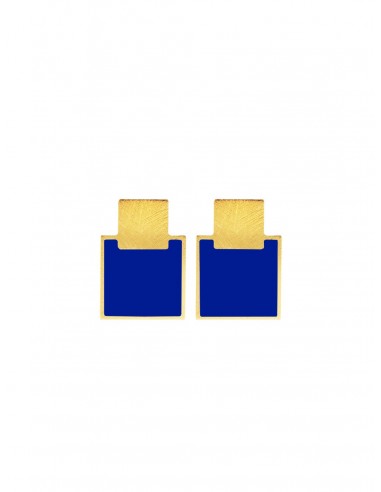 Mini Q Earrings - Electric Blue  by Francesca Bianchi Design Arezzo Italy 1