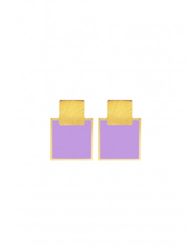 Mini Q Earrings - Lilac by Francesca Bianchi Design Arezzo Italy 1