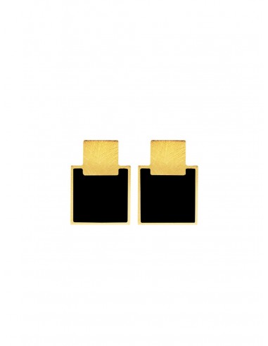 Mini Q Earrings - Black by Francesca Bianchi Design Arezzo Italy 1