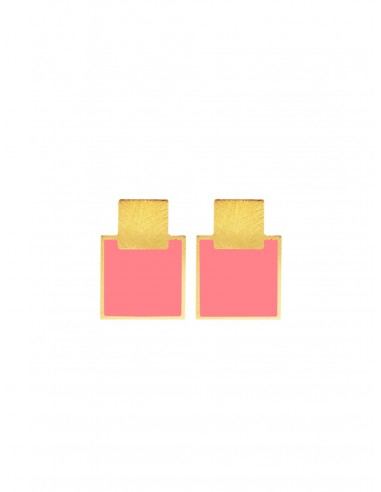 Mini Q Earrings - Peach by Francesca Bianchi Design Arezzo Italy 1