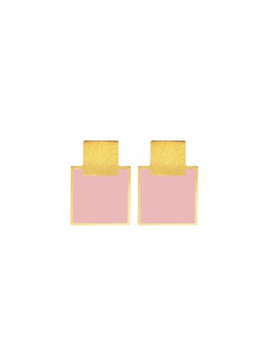 Mini Q Earrings - Pink by Francesca Bianchi Design Arezzo Italy 1