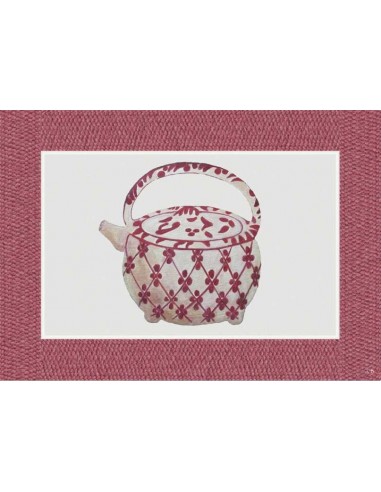 4 Plastic Placemats Big Teapot - Antique Pink by Cecilia Bussani Florence