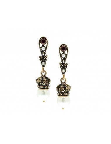 Crown with Pearl Earrings by Alcozer & J Florence