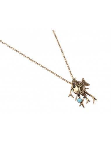 Blue Fish Necklace by Alcozer & J Florence