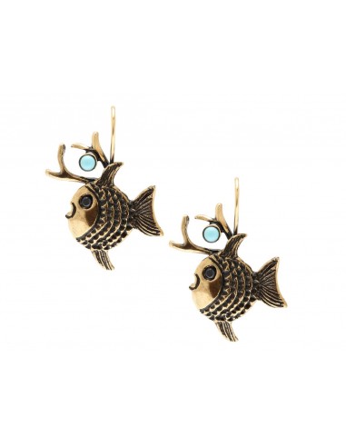 Blue Fish Earrings by Alcozer & J Florence